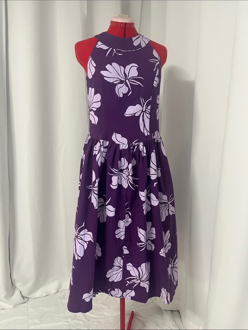 Sig Zane Purple Ginger Halter Midi Dress